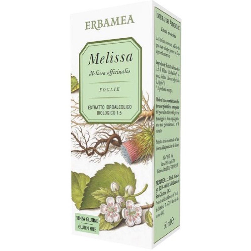 Erbamea Melissa Foglie Estratto Idroalcolico Biologico di Melissa 50 ml Erbamea Melissa Foglie Estratto Idroalcolico Biologico di Melissa 50 ml