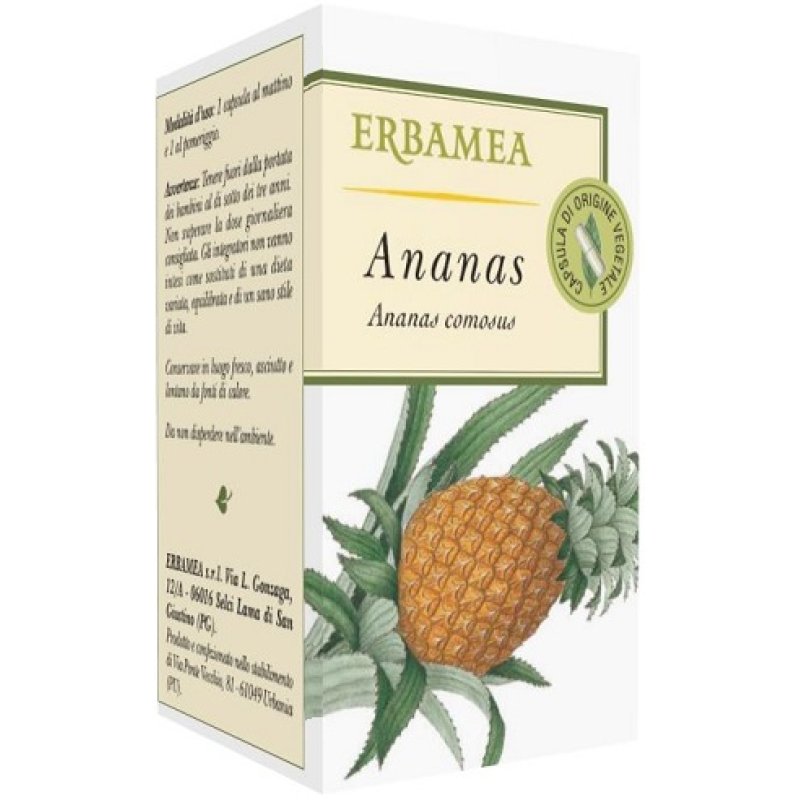 Ananas 50 opercoli Erbamea integratore drenante a base di ananas Ananas 50 opercoli Erbamea integratore drenante a base di ananas