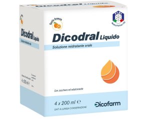 Dicofarm Dicodral Liquido Soluzione Reidratante Orale 4 X 200 Ml