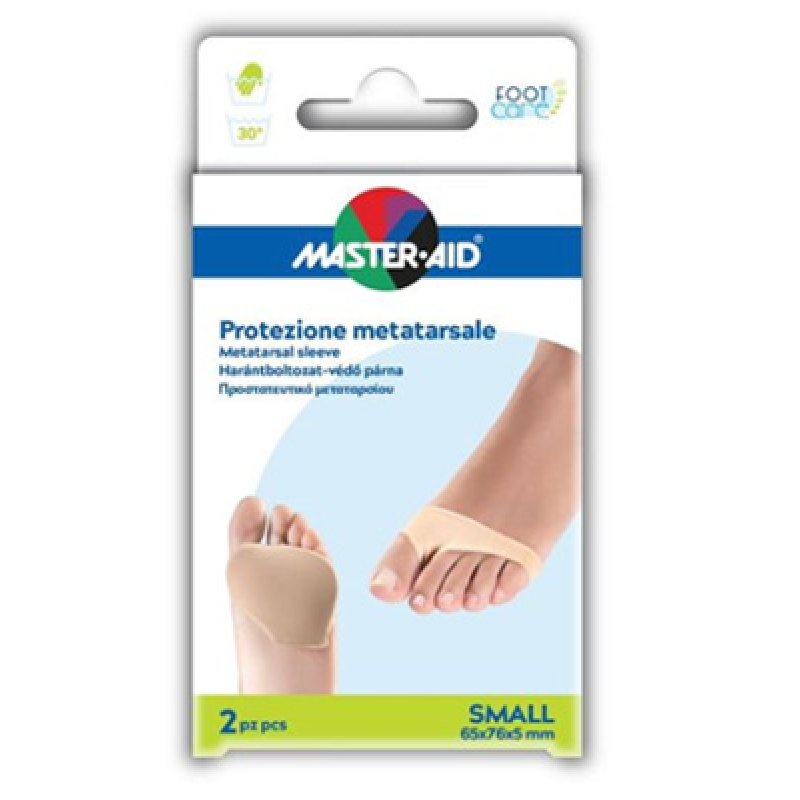 Master-Aid Foot Care - Protezione in Gel + Tessuto per Metatarso Small 1paio Master-Aid Foot Care - Protezione in Gel + Tessuto per Metatarso Small 1paio