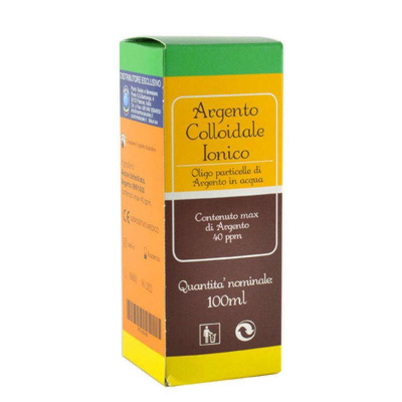 Argento Colloidale Ionico 40 PPM Dispositivo Medico Spray e Contagocce 100 ml