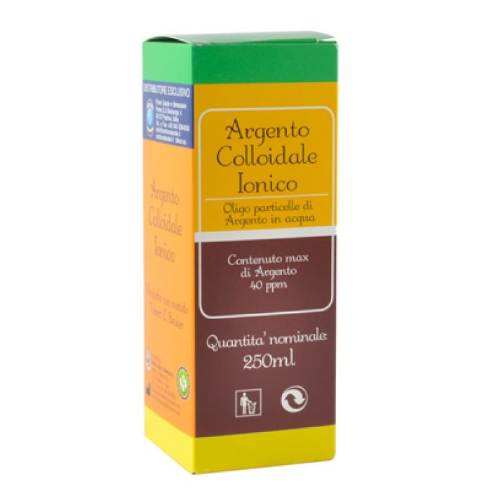 Argento Colloidale Ionico 40 Parti per Milione 250 Millilitri Soluzione Naturale ad Alta Concentrazione Argento Colloidale Ionico 40 Parti per Milione 250 Millilitri Soluzione Naturale ad Alta Concentrazione