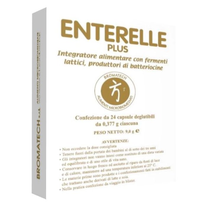 Enterelle Plus Integratore alimentare Fermenti lattici Bromatech 24 Capsule