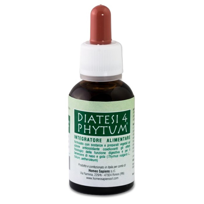 Phytum Diatesi 4 Gocce Integratore in Soluzione Orale 30 Millilitri per il Benessere Generale dell&rsquo;Organismo