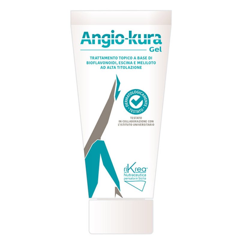 Angiokura Gel per Gambe Pesanti e Capillari Fragili Sollievo Immediato Flacone 100 Millilitri