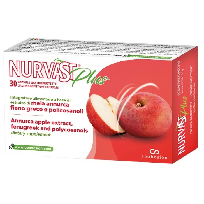 Coohesion Pharma Nurvast - Plus Integratore Alimentare Metabolismo del Colesterolo 30 Capsule