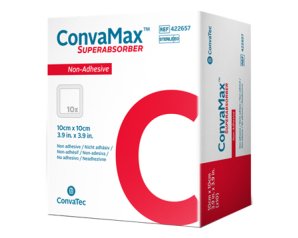 Convamax Superabsorber non adhesive 10x10 cm 10 pezzi - medicazione superassorbente per ferite essudanti