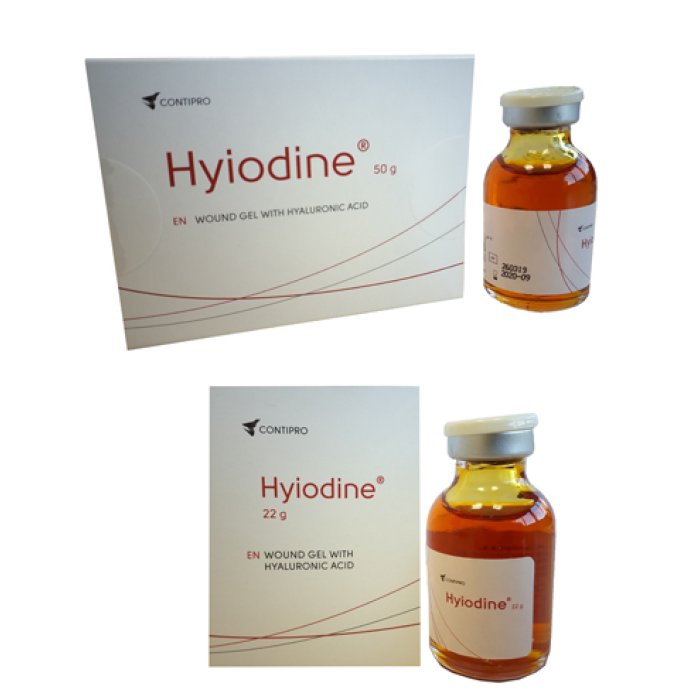 Hyiodine Gel Acido Ialuronico con Iodio (iod) 50 g &ndash; Trattamento Ferite, Ulcere e Piaghe Cutanee
