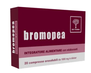  Bromopea RDF Pharma, Integratore Alimentare, 20 Compresse Orosolubili, PEA, Bromelina, Drenaggio Liquidi