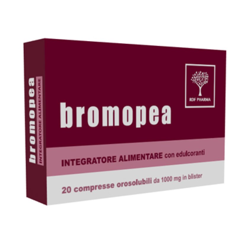 Bromopea RDF Pharma, Integratore Alimentare, 20 Compresse Orosolubili, PEA, Bromelina, Drenaggio Liquidi Bromopea RDF Pharma, Integratore Alimentare, 20 Compresse Orosolubili, PEA, Bromelina, Drenaggio Liquidi
