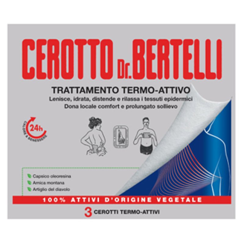 Bertelli Cerotto Trattamento Termo-Attivo 3 Pezzi Bertelli Cerotto Trattamento Termo-Attivo 3 Pezzi
