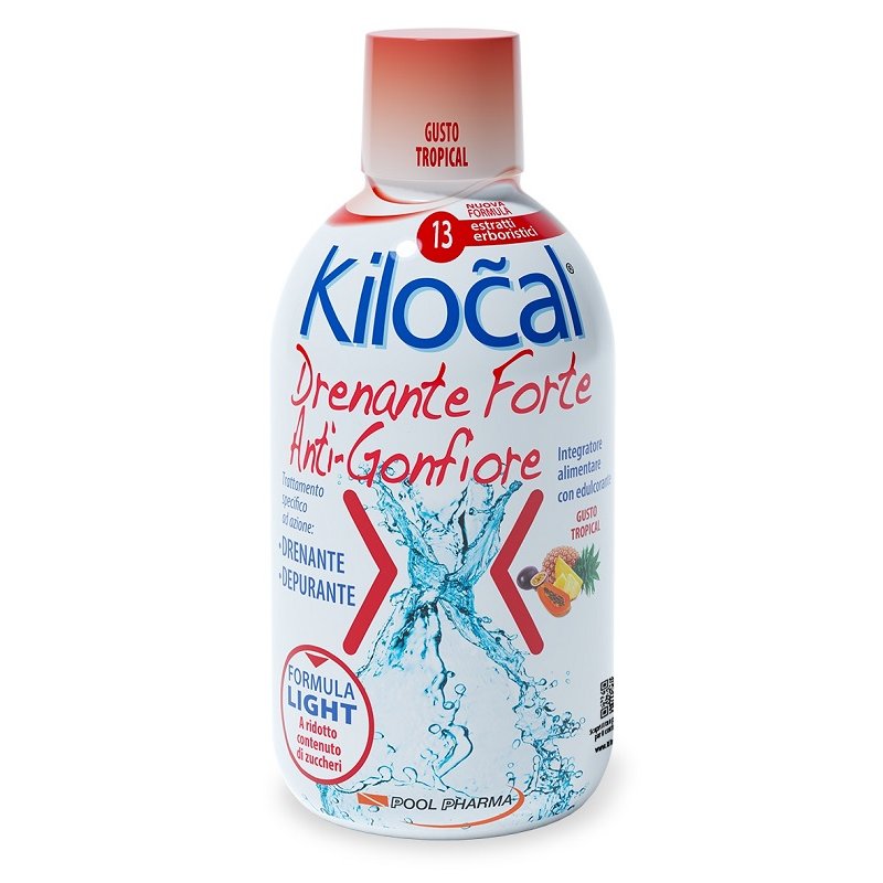 Kilocal drenante forte anti-gonfiore 500 ml gusto tropical - Pool Pharma Srl