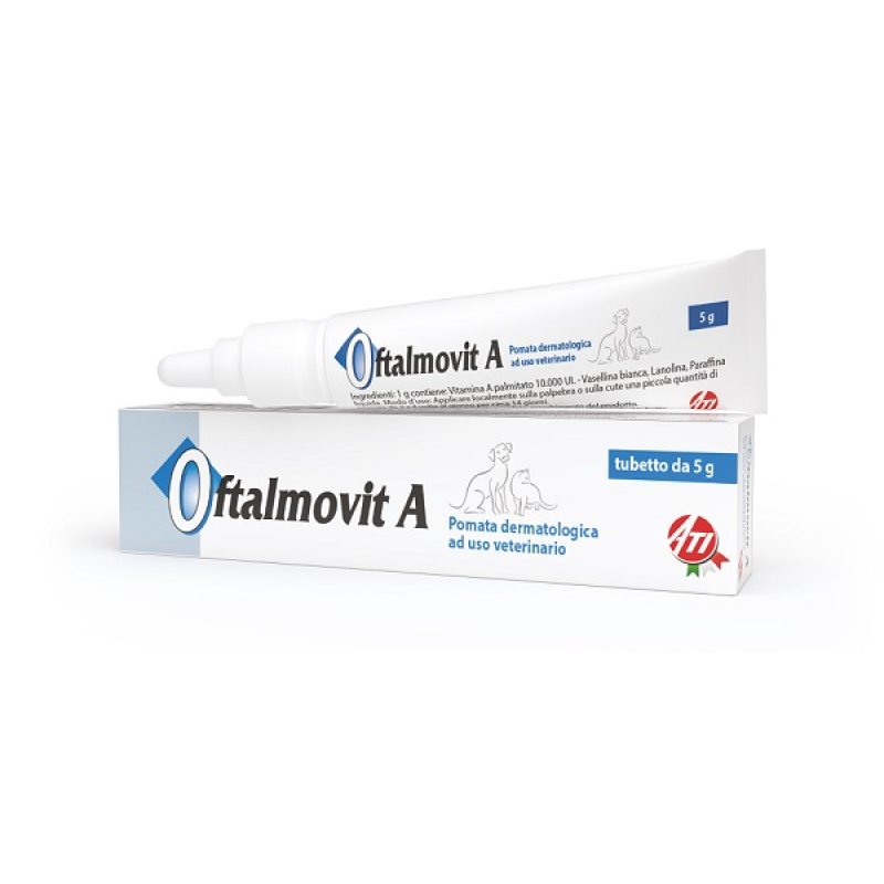Oftalmovit A Unguento Oftalmico 5 g Lubrificante e Idratante per Occhi Secchi e Irritati