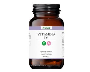 Natur Vitamina D3 Integratore Alimentare 2000 U.I. 90 Capsule