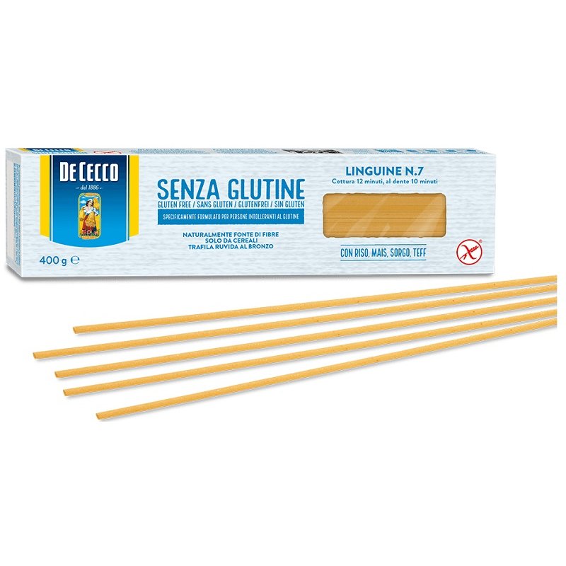 De Cecco Linguine N.7 Pasta di Semola di Grano Duro 400 g senza glutine De Cecco Linguine N.7 Pasta di Semola di Grano Duro 400 g senza glutine