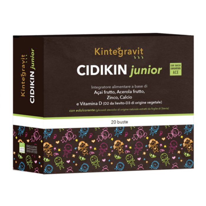 Cidikin Junior 20 Bustine Integratore Alimentare per Bambini Kintegra Cidikin Junior 20 Bustine Integratore Alimentare per Bambini Kintegra