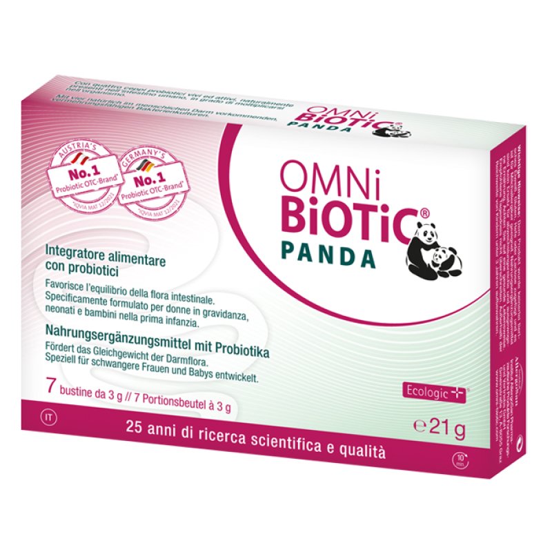 Omni Biotic Panda Probiotico 7 Bustine &ndash; Integratore per Intestino e Difese Immunitarie