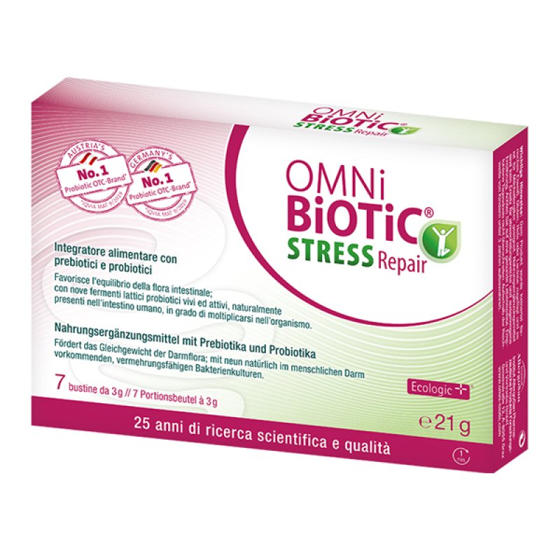 Omni Biotic Stress Repair 7 Bustine &ndash; Probiotico Avanzato per Benessere Intestinale e Riduzione dello Stress