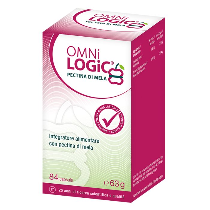 Omni Logic Pectina di Mela Integratore Alimentare 84 Capsule per Benessere Intestinale
