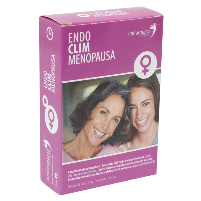 Endoclim Integratore Menopausa Donna 30 Capsule &ndash; Supporto Naturale per Equilibrio Ormonale e Benessere in Menopausa