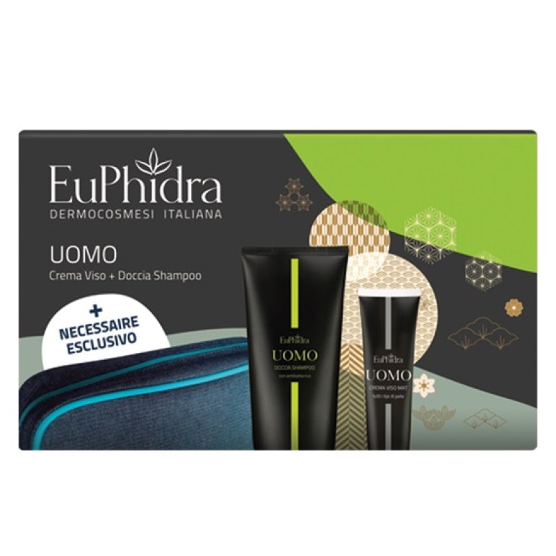 Euphidra Uomo Beauty Box 1 Doccia Shampoo + 1 Crema Viso Mat + 1 Beauty