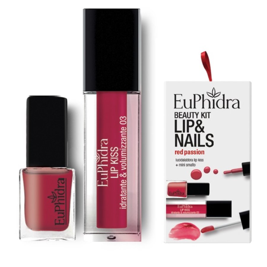 Zeta Farmaceutici Euphidra Cofanetto Beauty Kit Red Passion 1 Gloss + 1 Smalto