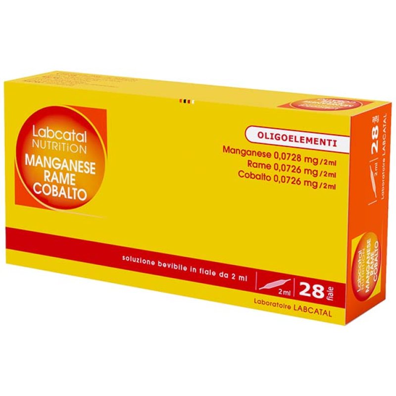 Integratore Oligoelementi Labcatal Manganese Rame Cobalto 28 Fiale da 2 Millilitri Integratore Oligoelementi Labcatal Manganese Rame Cobalto 28 Fiale da 2 Millilitri