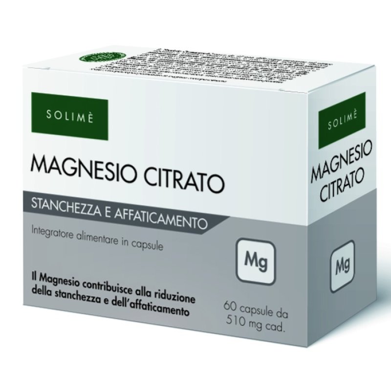 Solimè Magnesio Citrato Bibasico Integratore Stanchezza e Affaticamento 60 Capsule Solimè Magnesio Citrato Bibasico Integratore Stanchezza e Affaticamento 60 Capsule