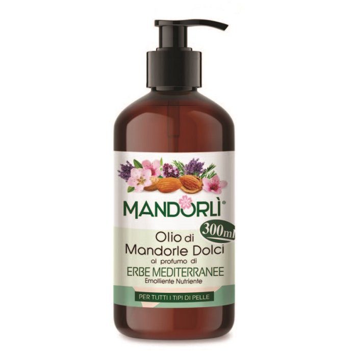 Mandorl&igrave; Erbe Med Olio Corpo alle Erbe Naturali Nutriente e Idratante per la Pelle Secca