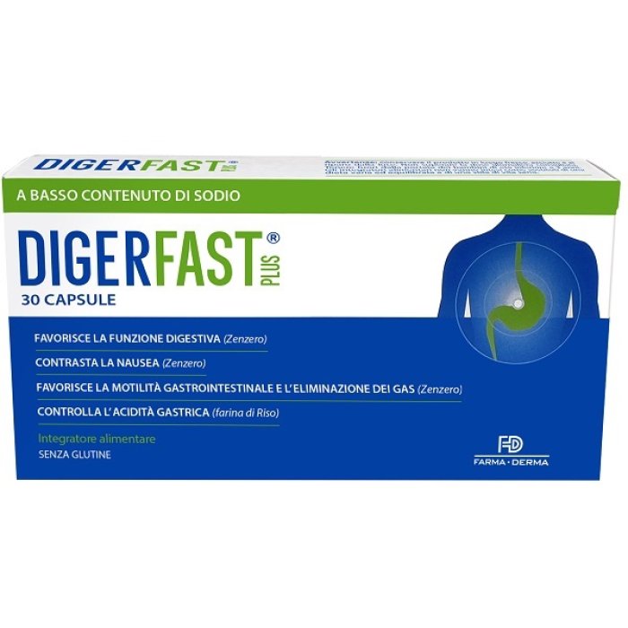 Digerfast Plus Integratore per Digestione e Gonfiore di Stomaco 30 Capsule Digerfast Plus Integratore per Digestione e Gonfiore di Stomaco 30 Capsule