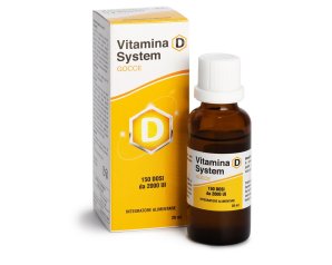 Vitamina D System Gocce - Integratore Alimentare per il Sistema Immunitario e la Salute delle Ossa 26 ml