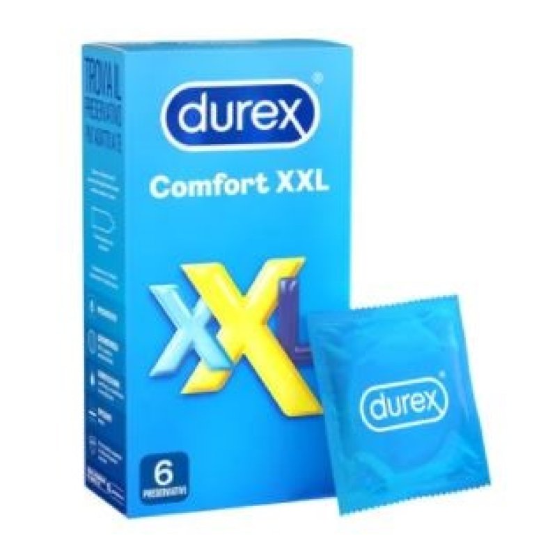 Reckitt Benckiser Benessere di Coppia Durex Comfort XXL Profilattici 6 Pezzi