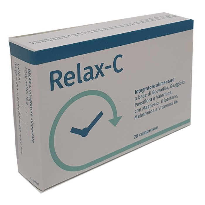 Relax C Integratore Rilassante 20 Compresse da 900 Milligrammi per Benessere e Relax Quotidiano