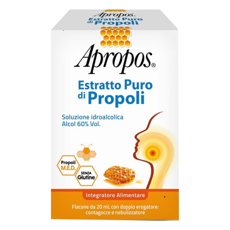 Apropos Estratto Puro di Propoli per la gola 20 ml Apropos Estratto Puro di Propoli per la gola 20 ml