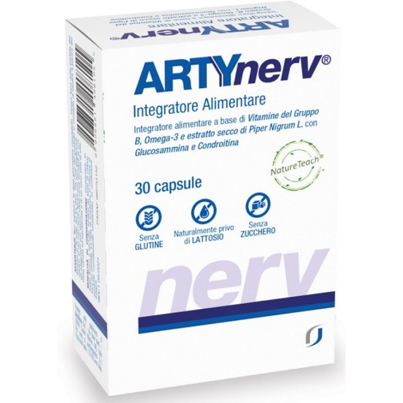 Arty Nerv Integratore Alimentare in Capsule Gel 30 Capsule per il Benessere del Sistema Nervoso Arty Nerv Integratore Alimentare in Capsule Gel 30 Capsule per il Benessere del Sistema Nervoso