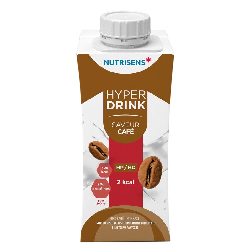 Hyperdrink 2kcal Caff&egrave; bevanda nutrizionale ipercalorica 2 kcal per millilitro 4x200 ml alimento a fini medici speciali