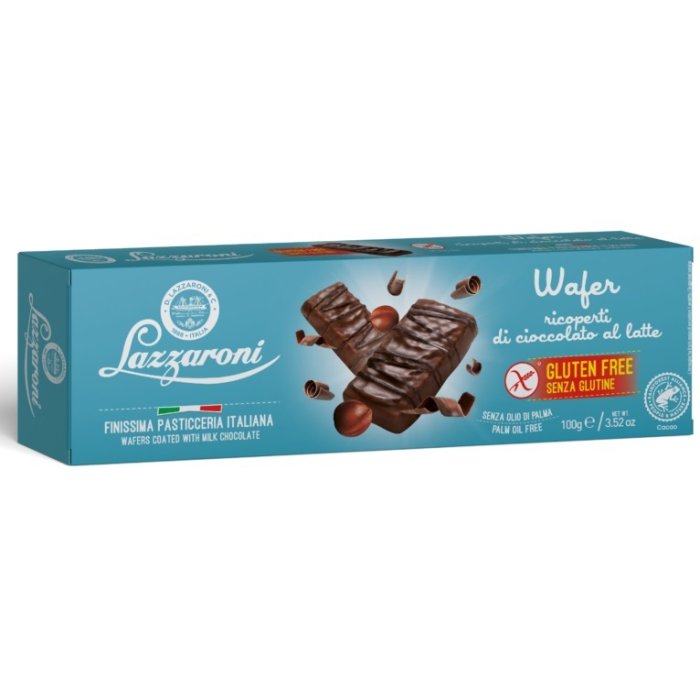 Lazzaroni Wafers Ricoperti Di Cioccolato Senza Glutine 100 g Lazzaroni Wafers Ricoperti Di Cioccolato Senza Glutine 100 g