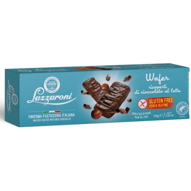 Lazzaroni Wafers Ricoperti Di Cioccolato Senza Glutine 100 g Lazzaroni Wafers Ricoperti Di Cioccolato Senza Glutine 100 g
