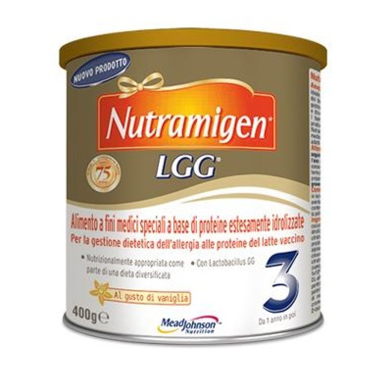 Nutramigen 3 con LGG Latte in Polvere 400 g &ndash; Formula per la Crescita del Bambino con Proteine Idrolizzate e Probiotico Lactobacillus rhamnosus GG