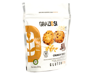 Crunchy Biscuits Biscotti Laboratorio Graziosi Alimenti senza Glutine Dolcezze 200 g