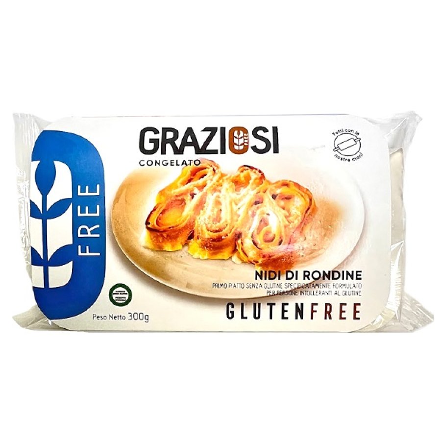 Laboratorio Graziosi Alimenti senza Glutine Snack Nidi di Rondine Prodotto Congelato 300 g Laboratorio Graziosi Alimenti senza Glutine Snack Nidi di Rondine Prodotto Congelato 300 g