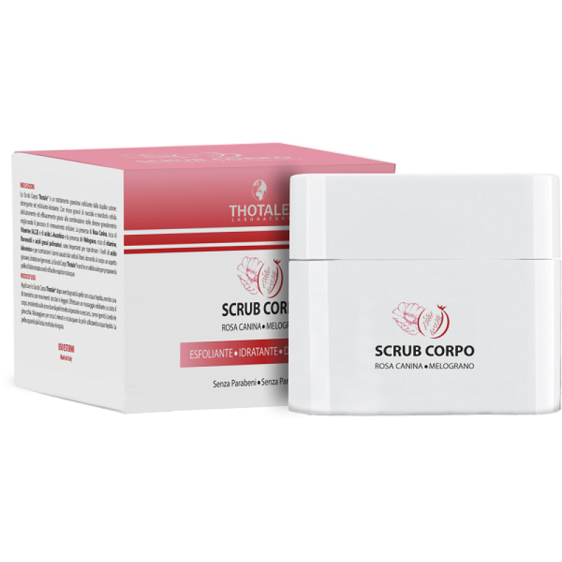 Thotale Rosa Canina e Melograno Scrub Corpo - Esfoliante Idratante e Detergente  200 ml