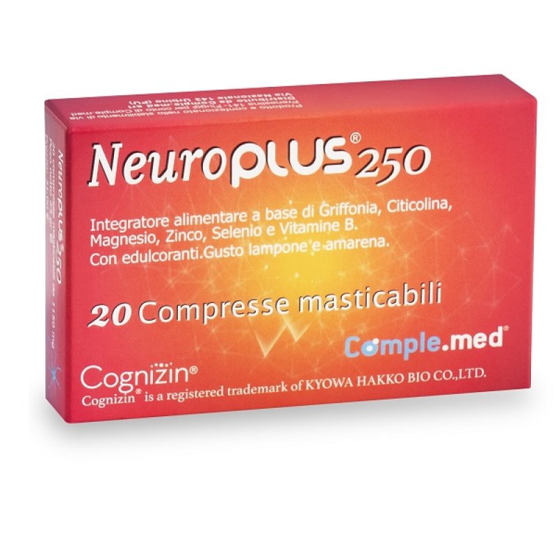 Neuroplus Integratore Alimentare 20 Compresse Masticabili per Memoria e Concentrazione Neuroplus Integratore Alimentare 20 Compresse Masticabili per Memoria e Concentrazione