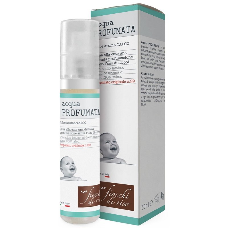 Fiocchi di riso acqua profumata rinfrescante talco 50 ml Fiocchi di riso acqua profumata rinfrescante talco 50 ml