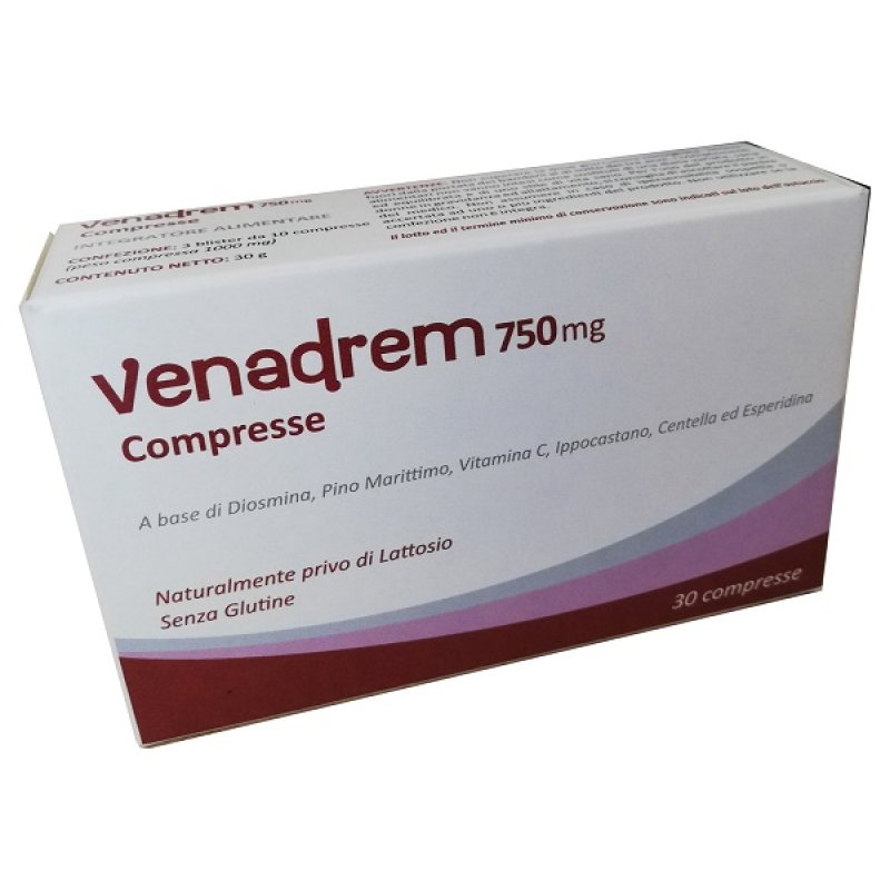 Venadrem 750 Milligrammi 30 Compresse per il Benessere della Circolazione e Gambe Leggere | Allegro