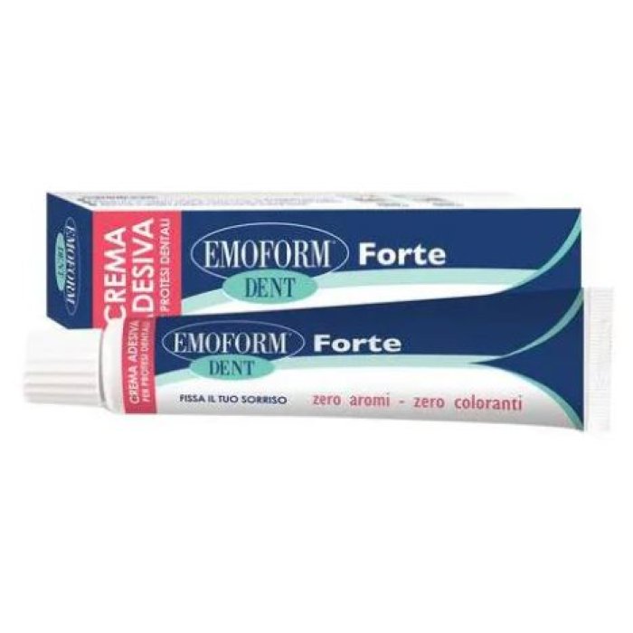 Emoform Dent Forte Crema Adesiva per Protesi Dentarie 70 Grammi Fissaggio Forte e Duraturo