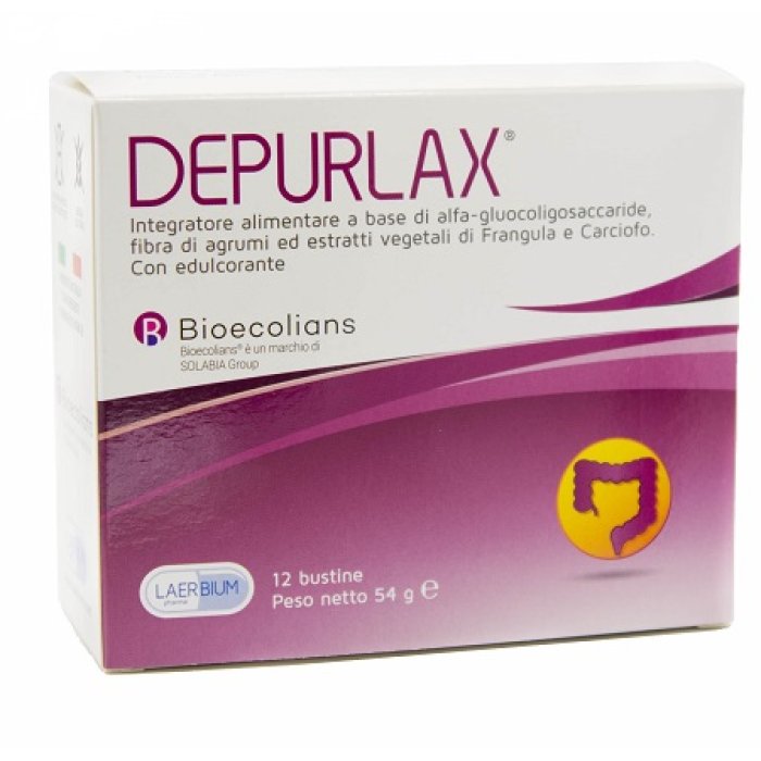 Depurlax Integratore per la Regolarità Intestinale 12 Bustine da 4,5 grammi Lassativo Naturale Delicato Depurlax Integratore per la Regolarità Intestinale 12 Bustine da 4,5 grammi Lassativo Naturale Delicato