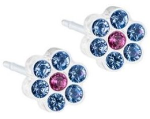 EP MP Daisy orecchino alexandrite/rose - punto luce 5 mm in acciaio chirurgico