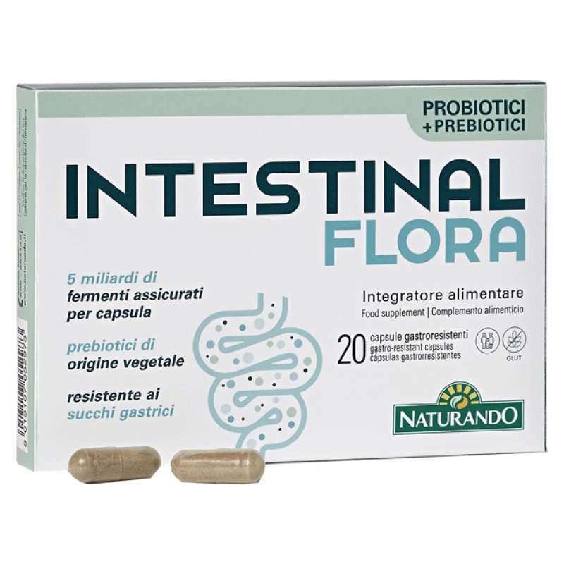 Intestinal Flora 20 capsule - integratore di probiotici per equilibrio della flora intestinale