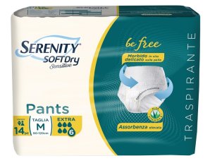 Serenity Pants Sensitive Extra Mutandine Assorbenti per Incontinenza Adulti Misura Media 14 Pezzi